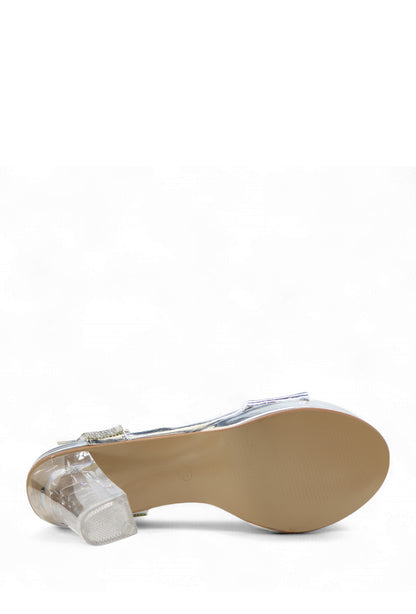 Sandales à Talon Transparent et Strass – Élégance Glamour pour Soirée, Mariage ou Sortie Chic