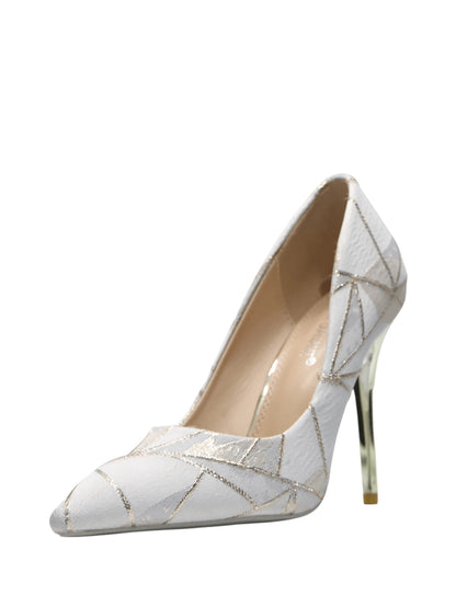 Chaussures à talons hauts à bout pointu, style élégant, géométrique moderne, pour mariage, banquet, fête. Talons hauts