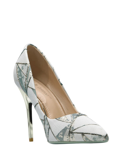 Chaussures à talons hauts à bout pointu, style élégant, géométrique moderne, pour mariage, banquet, fête. Talons hauts