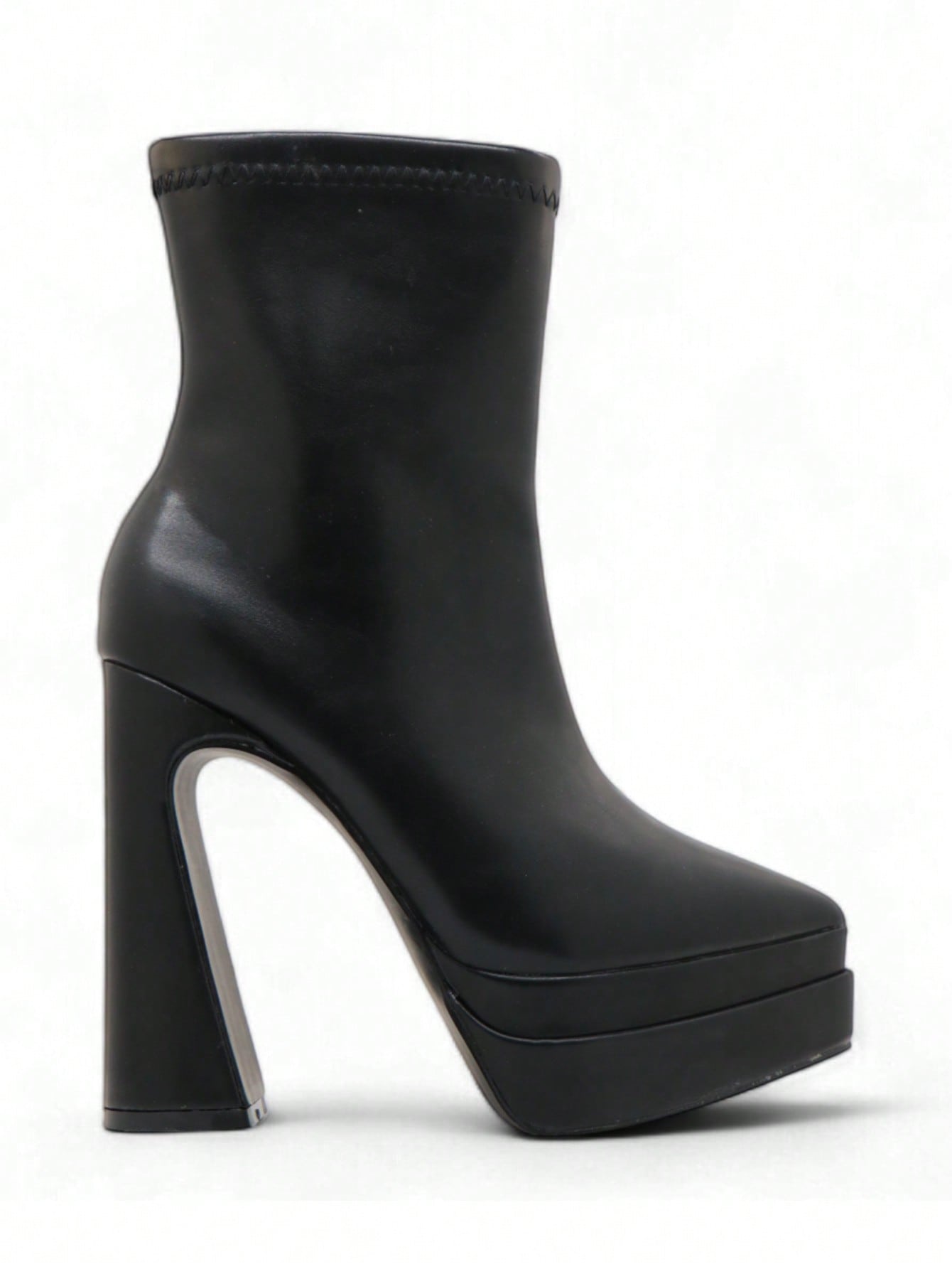 Bottines Plateforme Matte Noir, Haut Talon bloc – Sélection Halloween