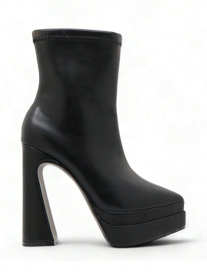 Bottines Plateforme Matte Noir, Haut Talon bloc – Sélection Halloween