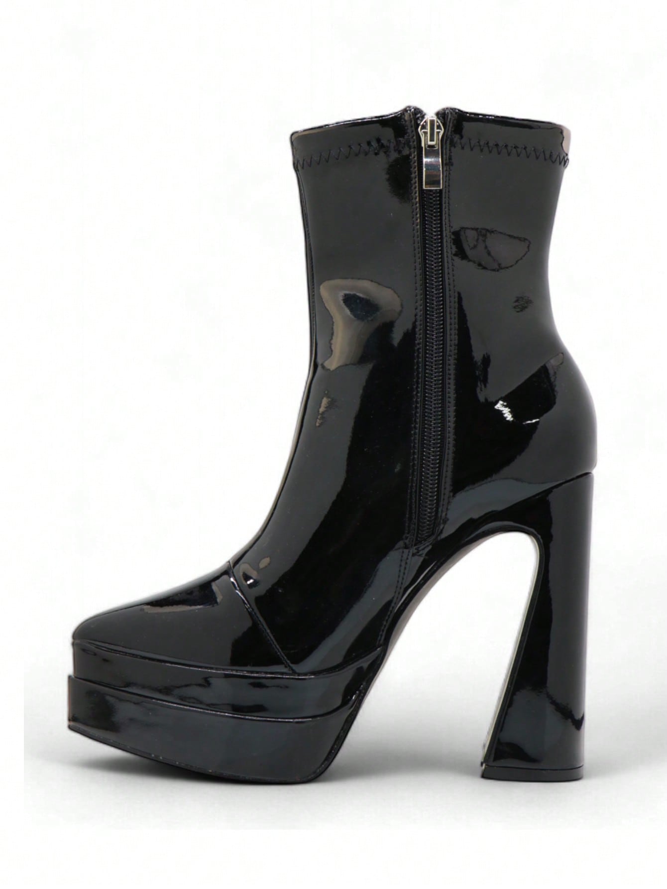 Bottines à Plateforme Verni Fuchsia, Haut Talon bloc – Sélection Halloween