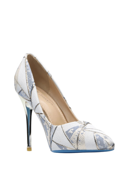 Chaussures à talons hauts à bout pointu, style élégant, géométrique moderne, pour mariage, banquet, fête. Talons hauts