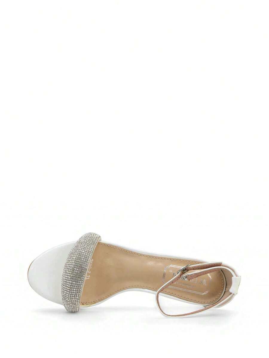 Chaussures femme à talon compensé transparent avec boucle réglable, design confortable