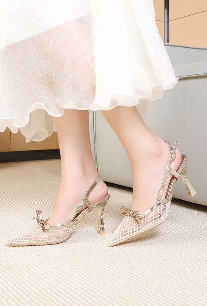 Escarpin Élise - Escarpins à Bout Pointu et Nœud Décoratif